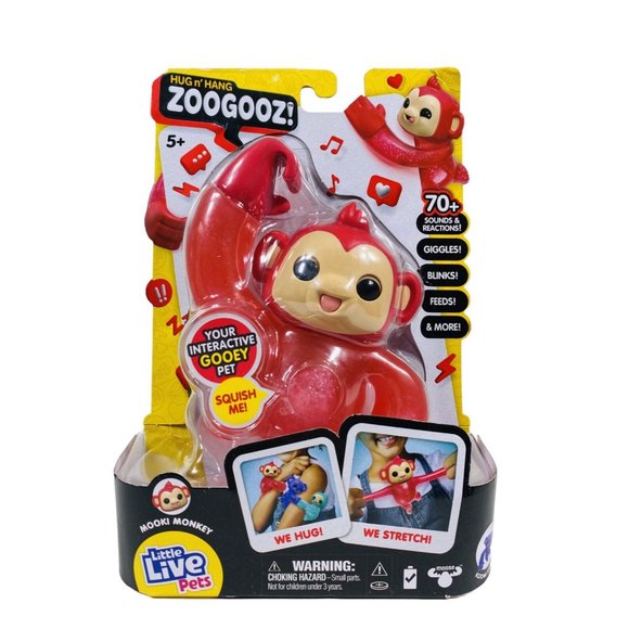 Little Live Pets Hug n' Hang Zoogooz Mooki Monkey Interactive Sounds & Reactions - Picture 3 of 11